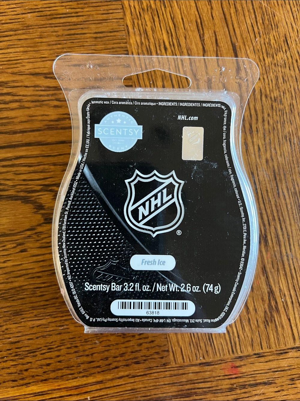 Scentsy Fresh Ice NHL Wax Melt Bar - Black